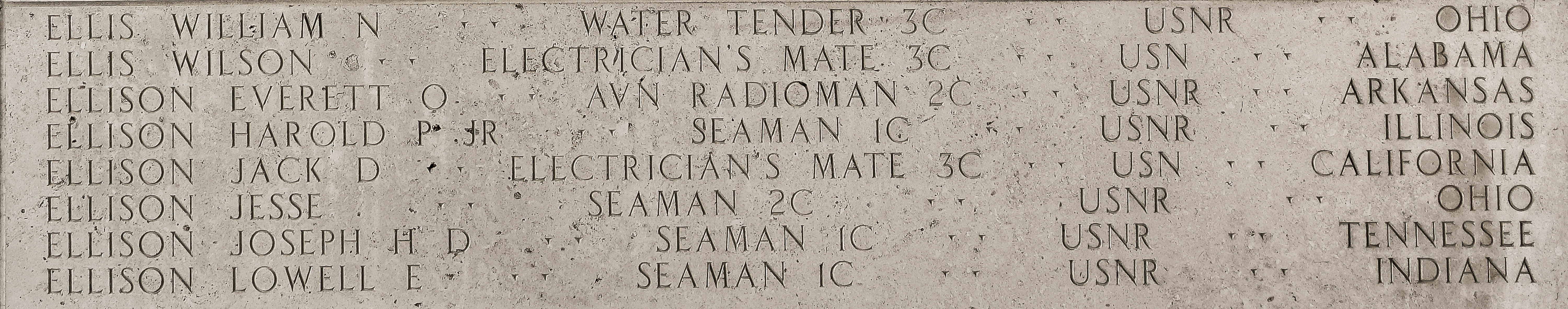 Everett O. Ellison, Aviation Radioman Second Class